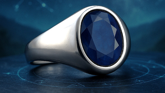 Blue Sapphire (Neelam) Sterling Silver Ring
