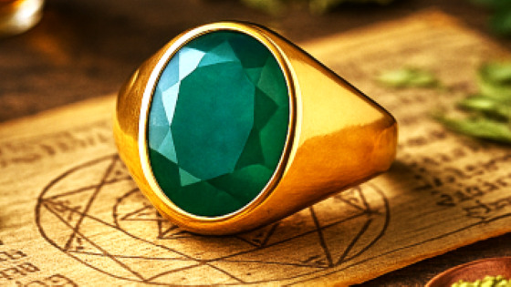 Emerald Panna Panchdhatu Ring | Lab certified | Adjustable Ring