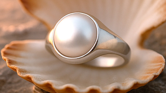 Pearl (Moti) Sterling Silver Ring | Lab certified | Adjustable Ring