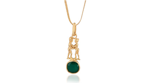 Onyx Pendant Panchdhatu with Chain