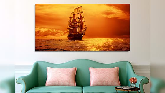 Sunrise Scenery Sunset canvas wall painting (WP_0218N)