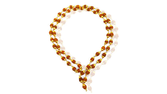 Rudraksha Mala-Metal Covered